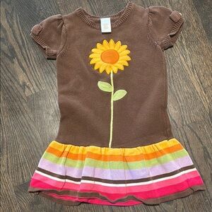 Brown Sunflower Kids Dress Gymboree 4
